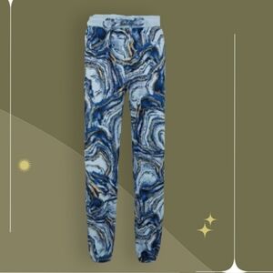 ✨nwt Twenty Montreal Crystal Azurite Hyper Reality Knit Track Pants AtlanticBlue
